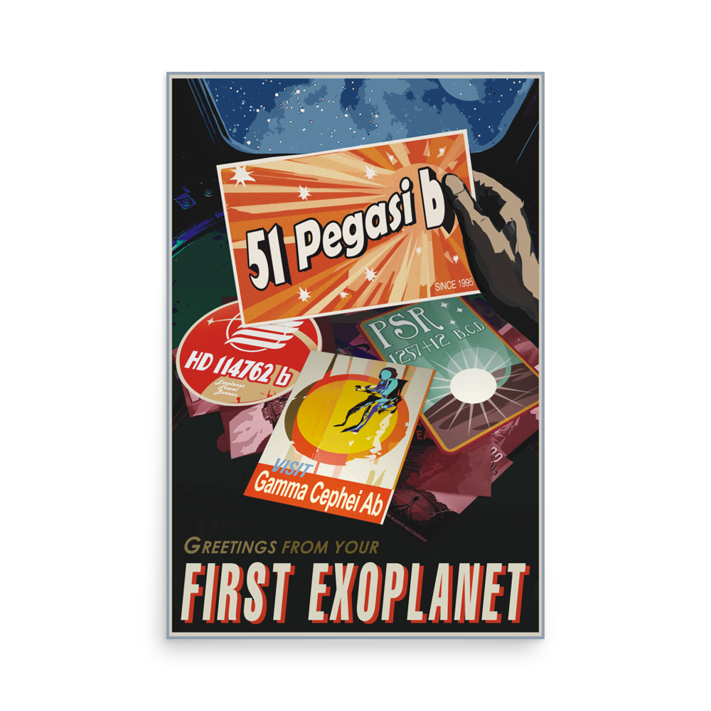 51 Pegasus b - NASA Visions of the Future orange poster unframed