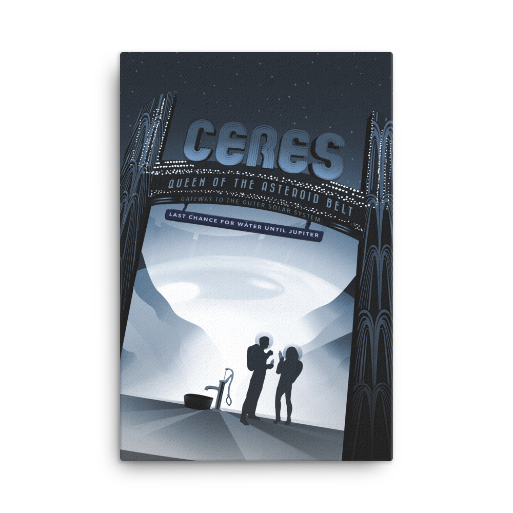 Ceres - NASA Visions of the Future blue canvas print