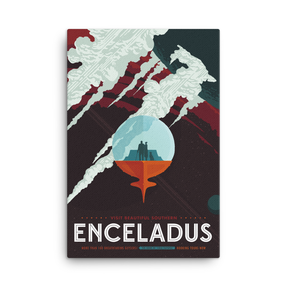 Enceladus - NASA Visions of the Future red canvas print