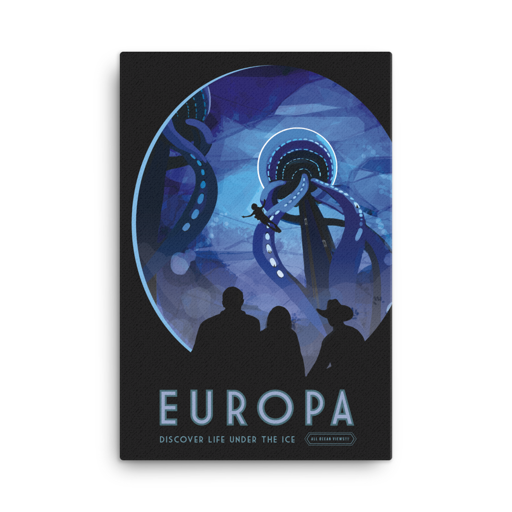 Europa - NASA Visions of the Future blue canvas print