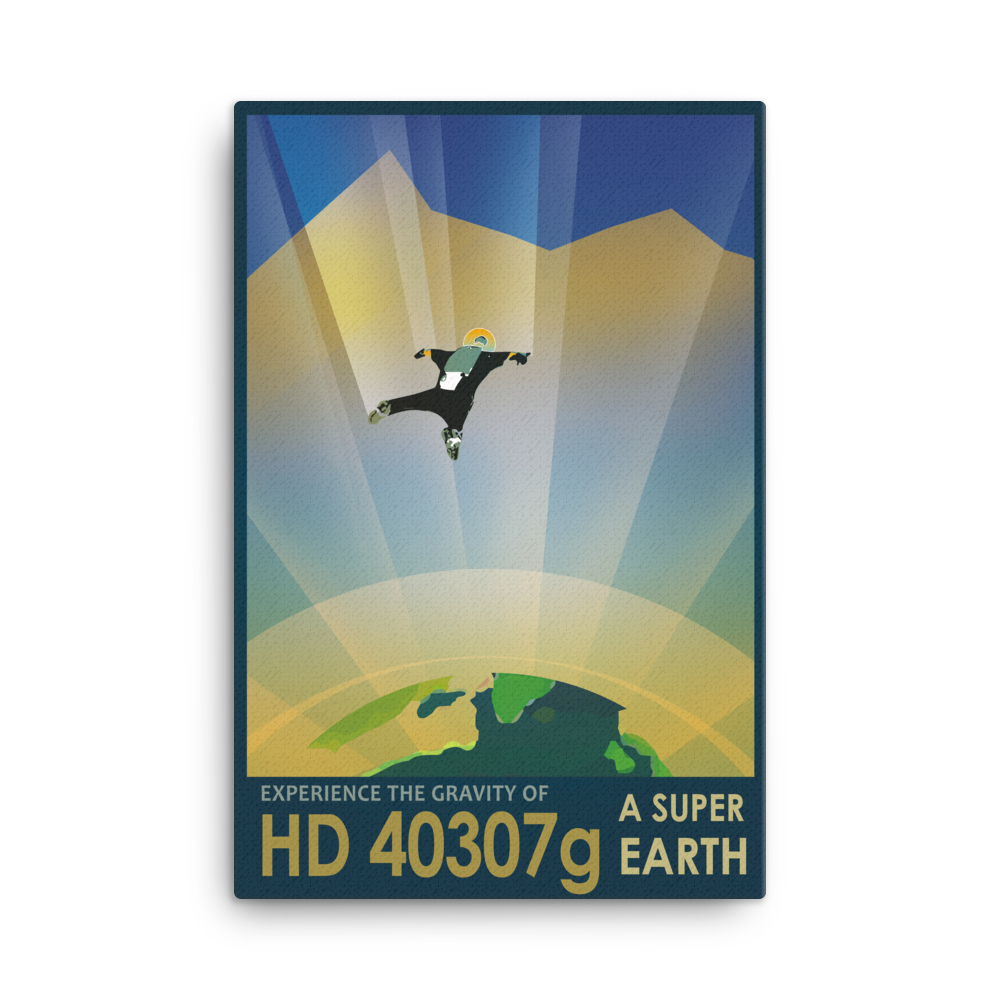 HD 40307g - NASA Visions of the Future blue canvas print