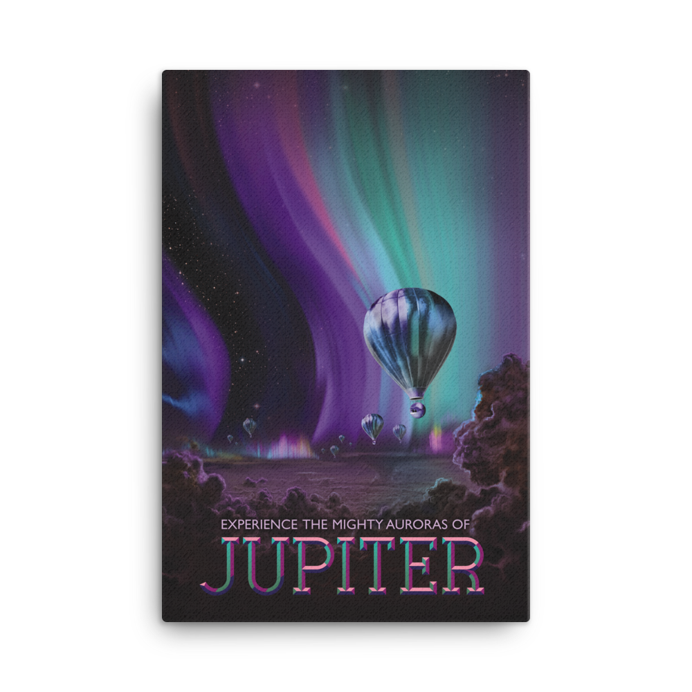 Jupiter - NASA Visions of the Future purple blue canvas print
