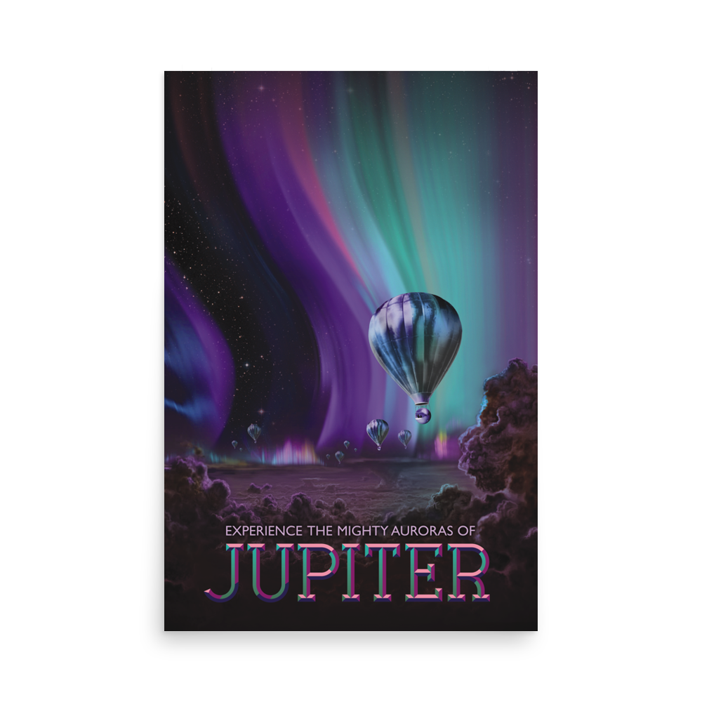 Jupiter - NASA Visions of the Future purple blue poster unframed