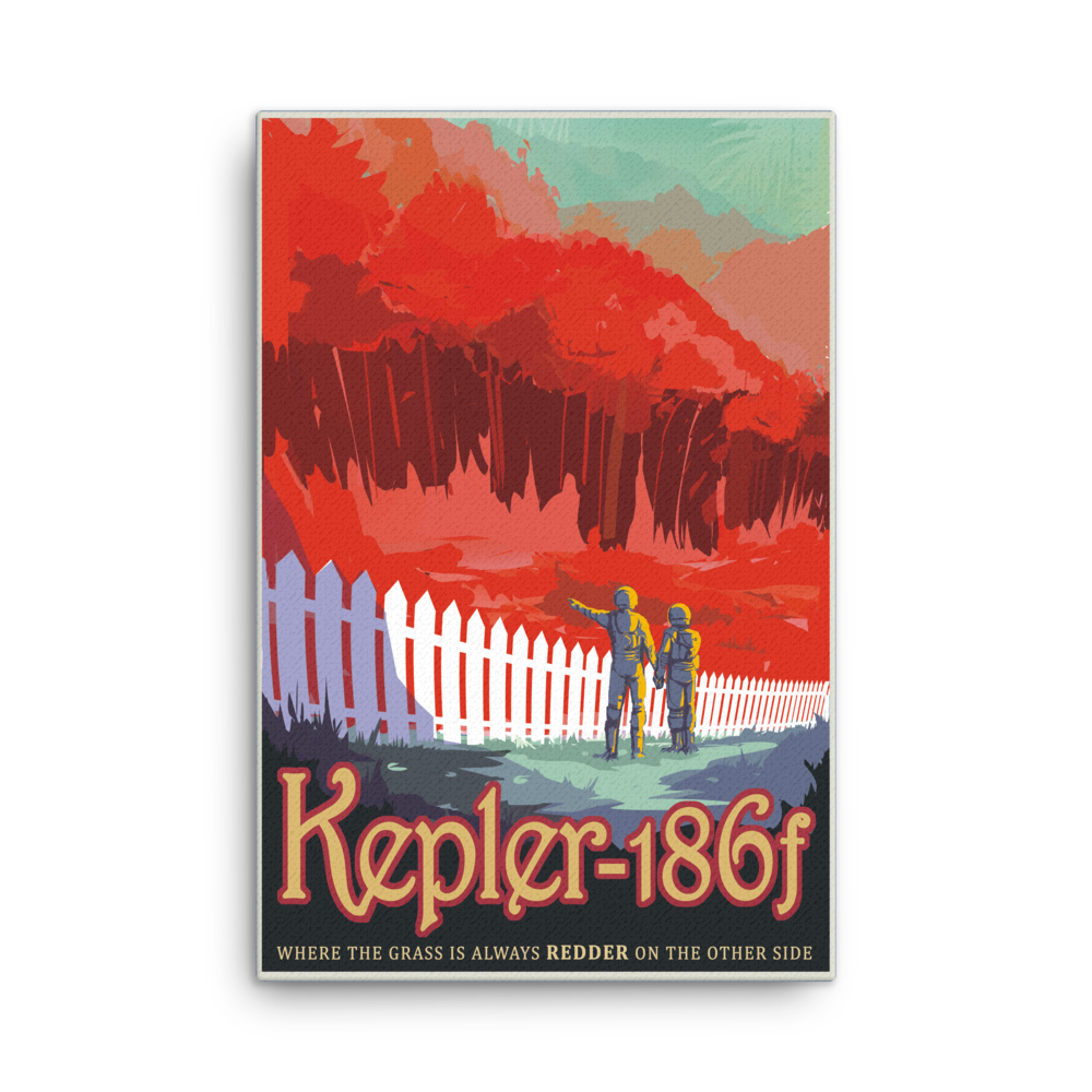 Kepler-186f - NASA Visions of the Future red canvas print
