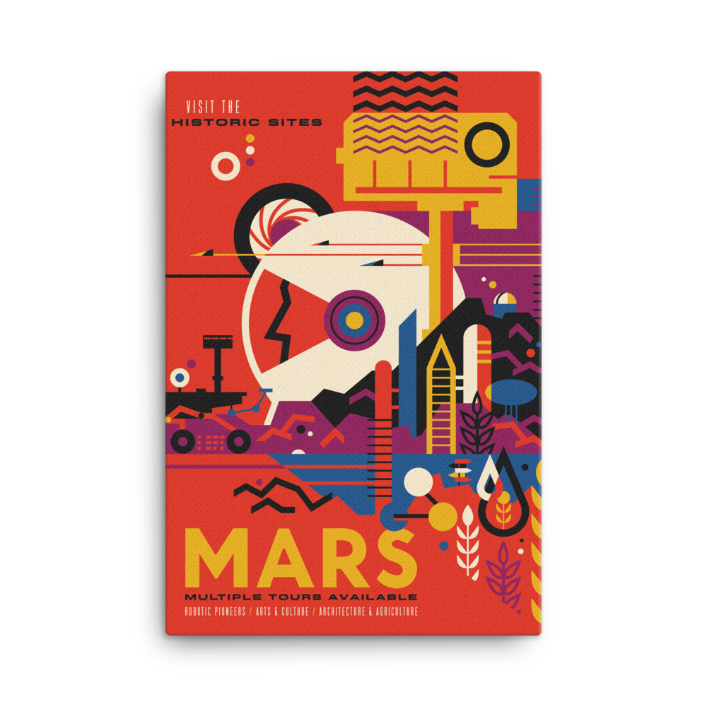 Mars - NASA Visions of the Future red canvas print