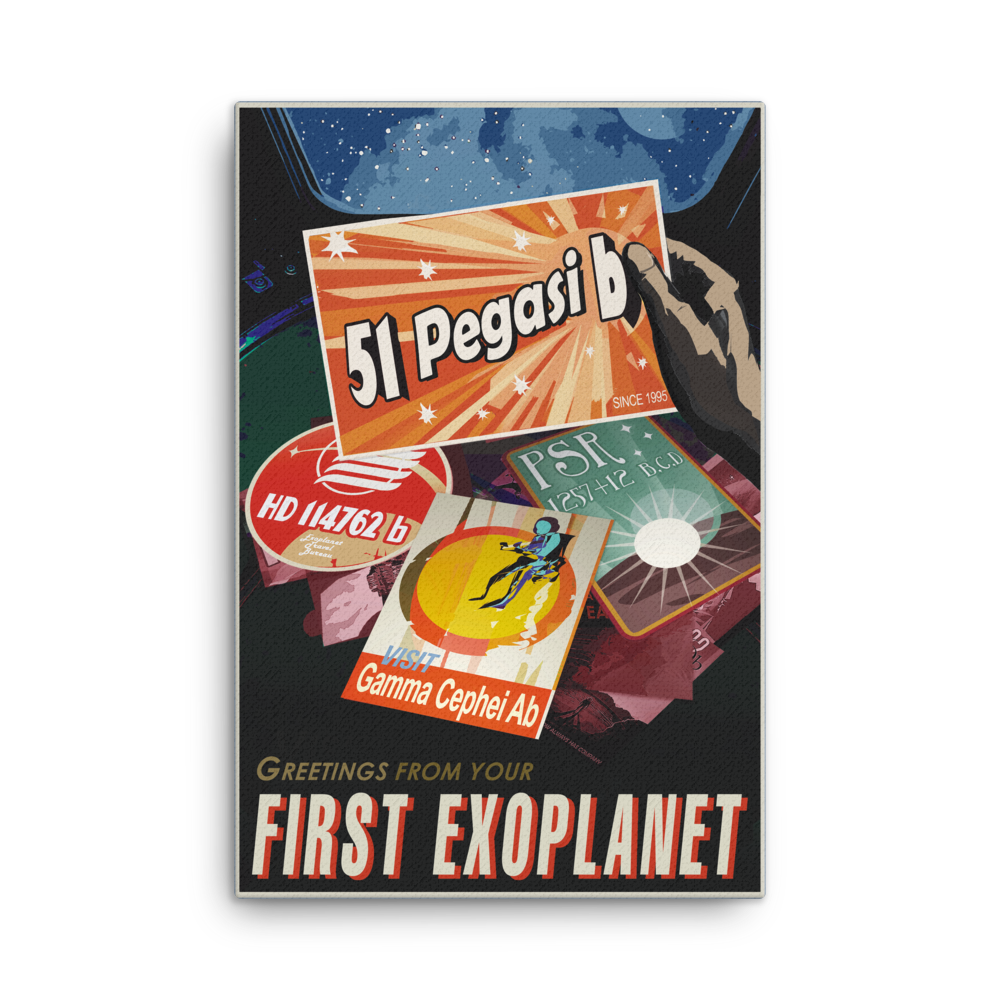 51 Pegasus b - NASA Visions of the Future orange canvas print