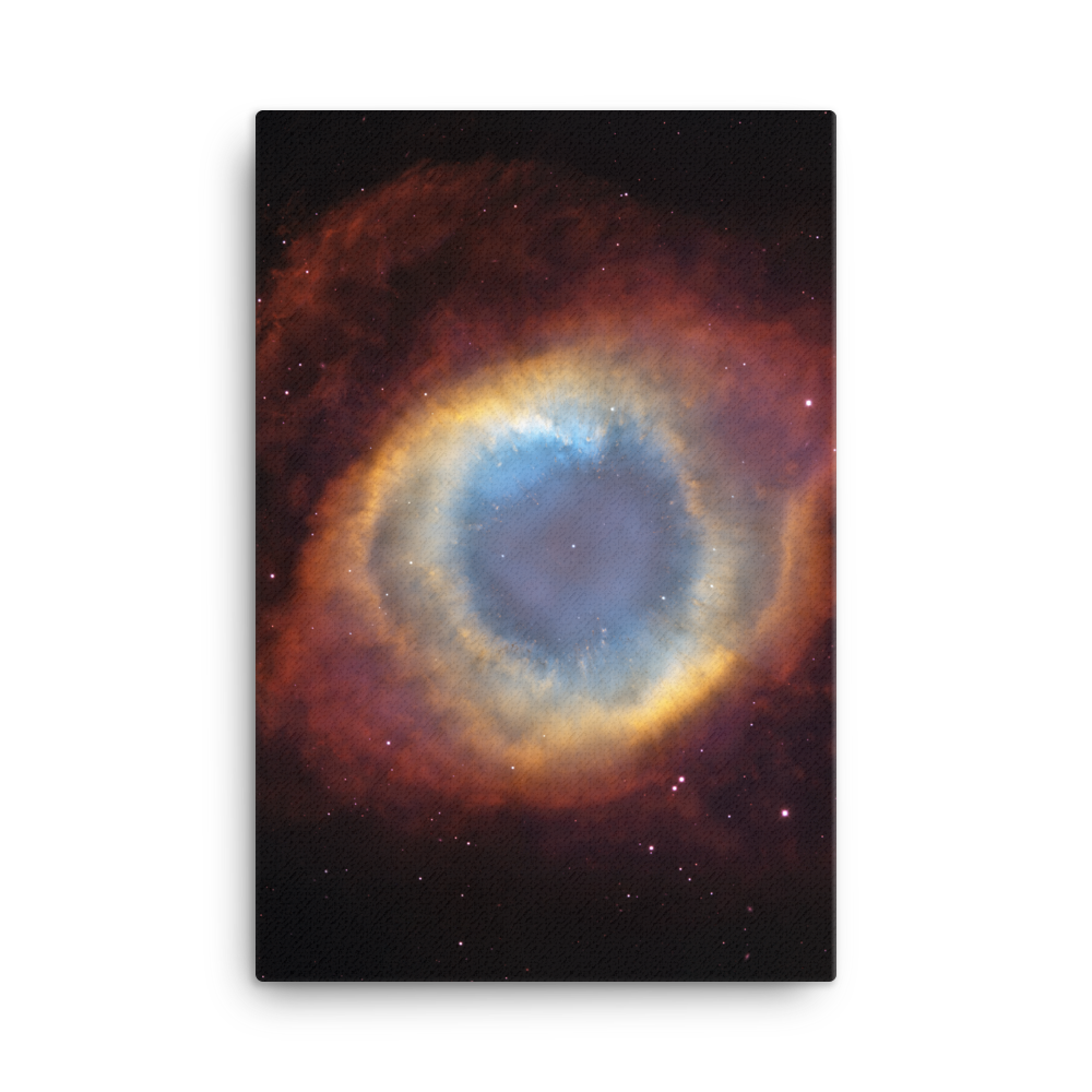 The Helix Nebula red yellow blue canvas print
