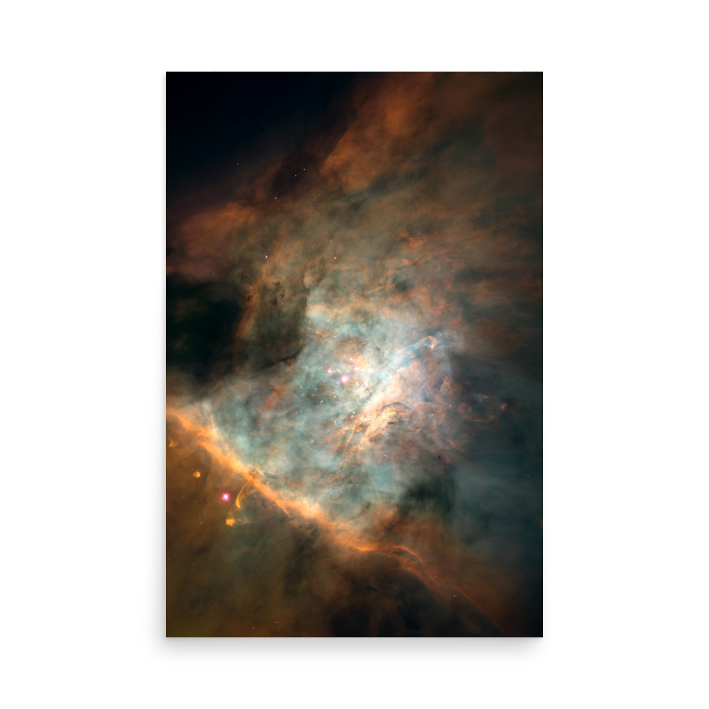 Star-birthing Region in the Orion Nebula blue yellow poster unframed
