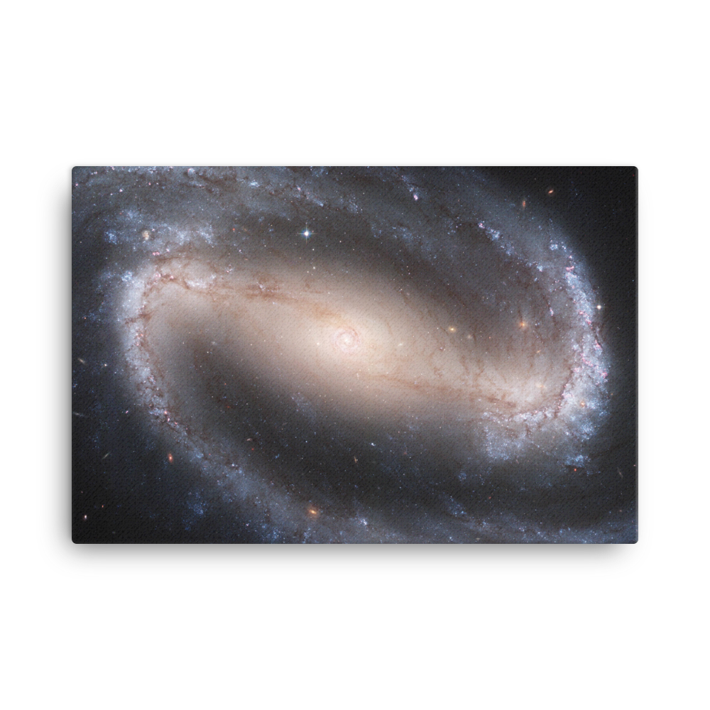 Barred Spiral Galaxy NGC 1300 white canvas print