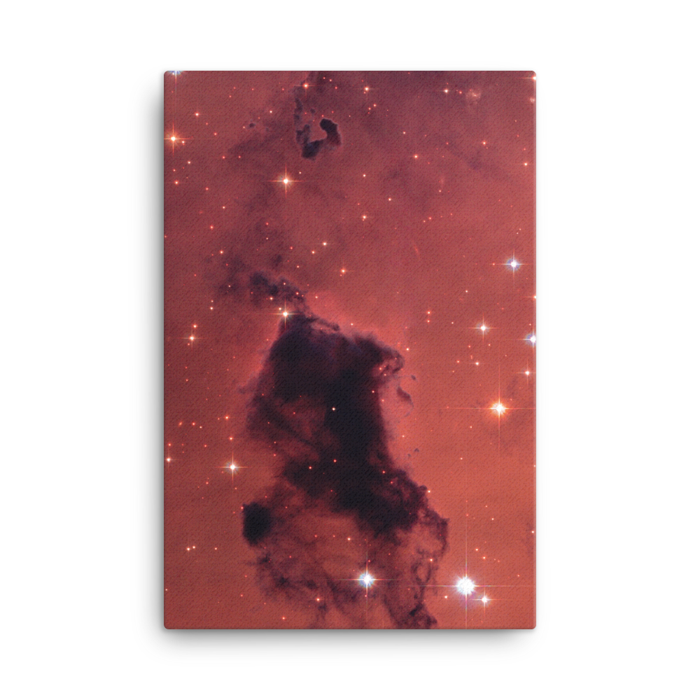 Bok Globules in Star-Forming Region NGC 281 red canvas print
