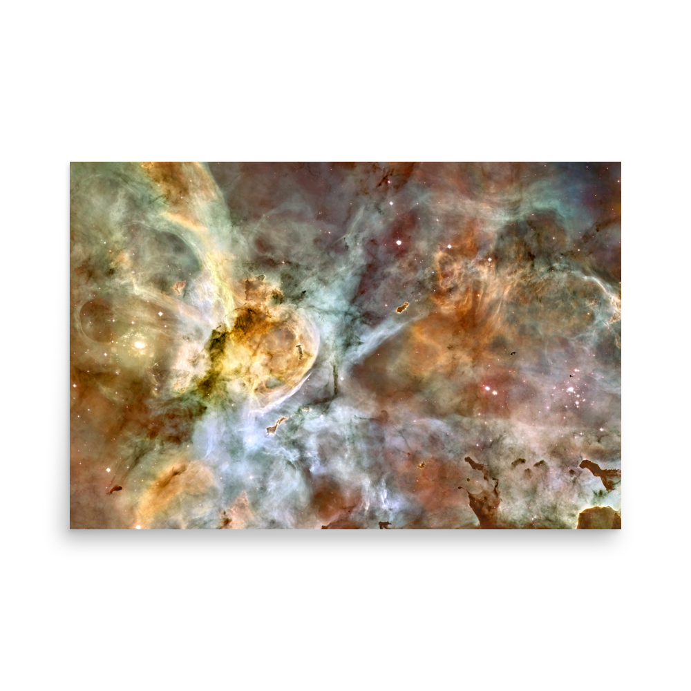 Carina Nebula yellow poster unframed