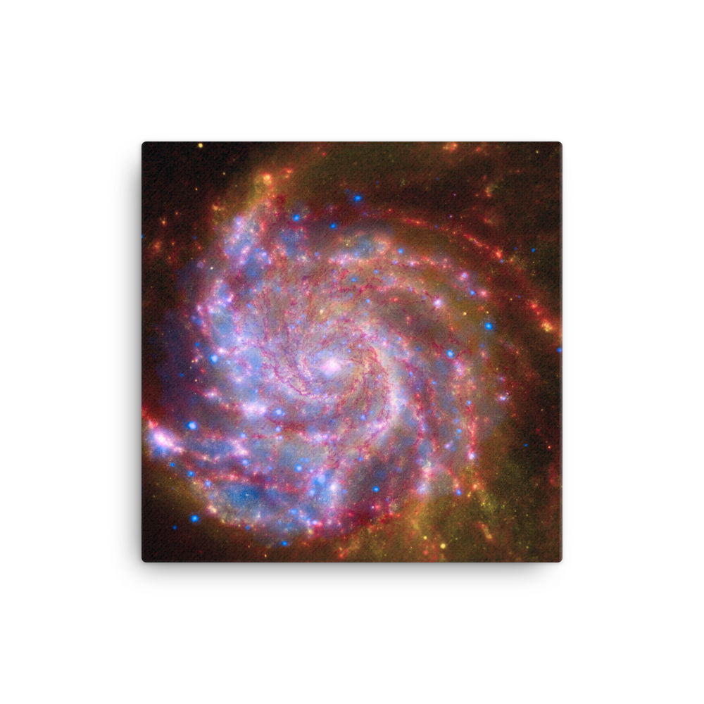 Spitzer-Hubble-Chandra Image of Pinwheel Galaxy - M101