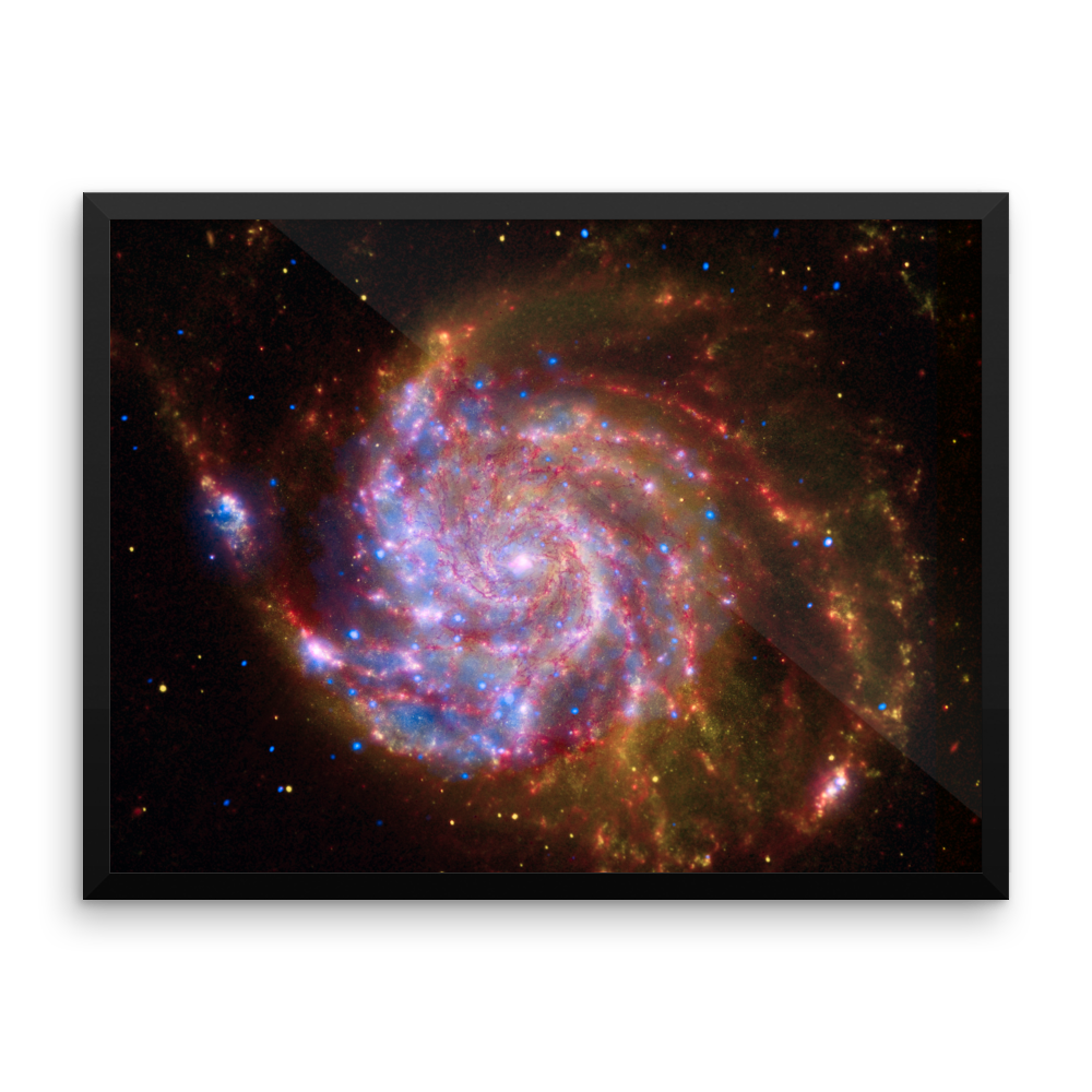 Spitzer-Hubble-Chandra Image of Pinwheel Galaxy - M101