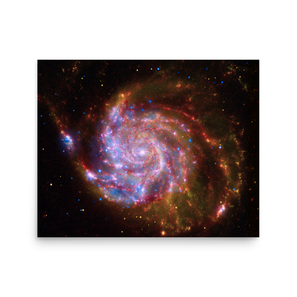 Spitzer-Hubble-Chandra Image of Pinwheel Galaxy - M101