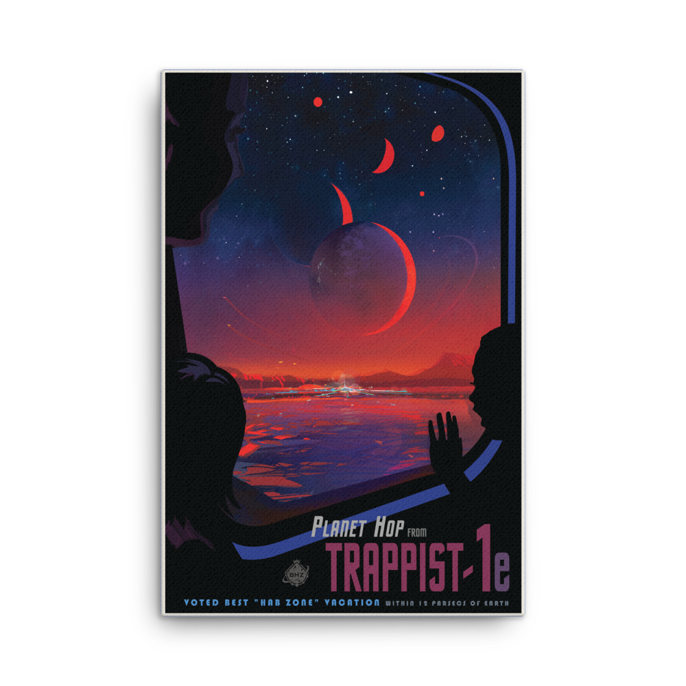 Trappist-1e - NASA Visions of the Future purple red canvas print