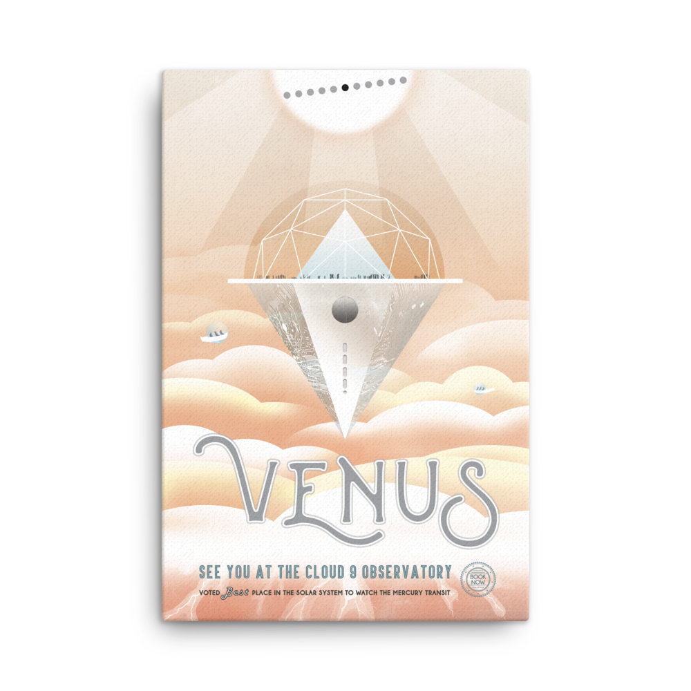 Venus - NASA Visions of the Future white orange canvas print